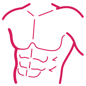 Defined abs icon